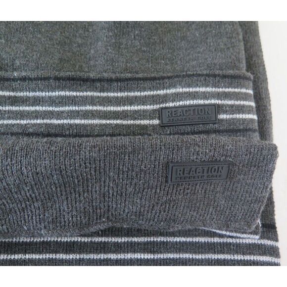 Kenneth Cole 44KD050013 Men's Charcoal Maximum Warmth Scarf & Beanie Hat Set $42 - Picture 4 of 10